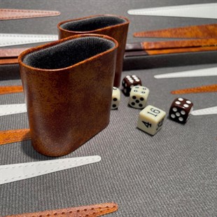 Backgammon kuffert Brun